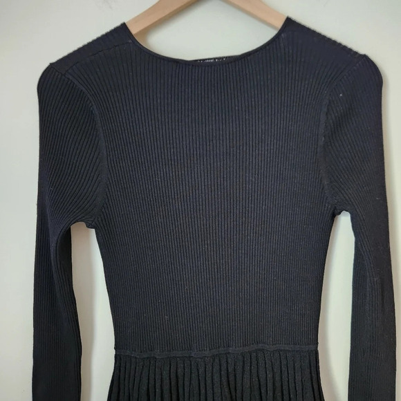 DVF | Sharlynn Wool Blend Tiered Ruffle Bell Long Sleeve Mini Dress - Size M - Picture 7 of 10